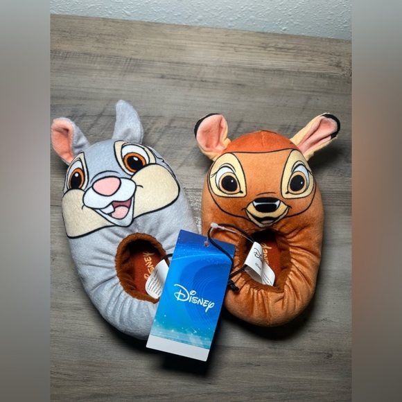 Disney Other - Disney Bambi and Thumper Big Girl's Slippers, Size 5-6, Brand New with Tag